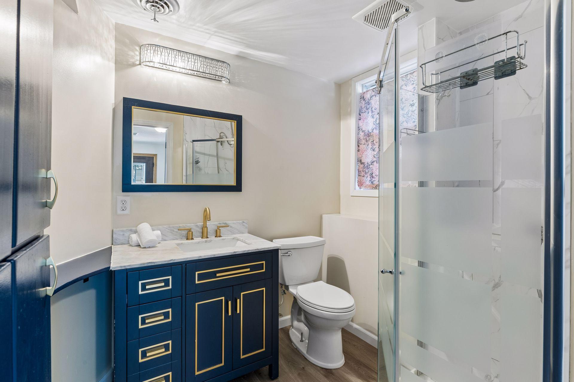 Remodeled basement bath