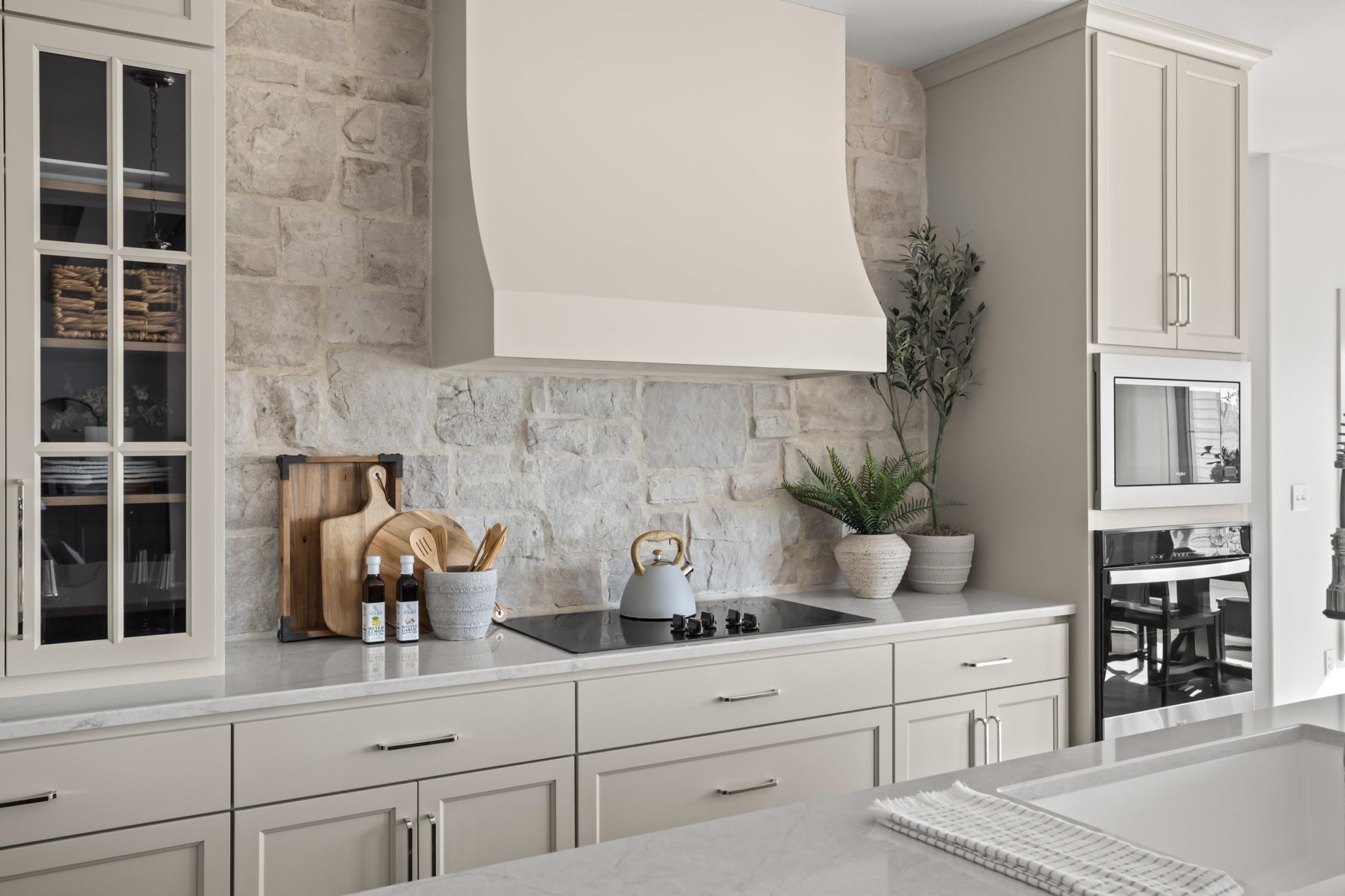 Stone Backsplash Custom Hood