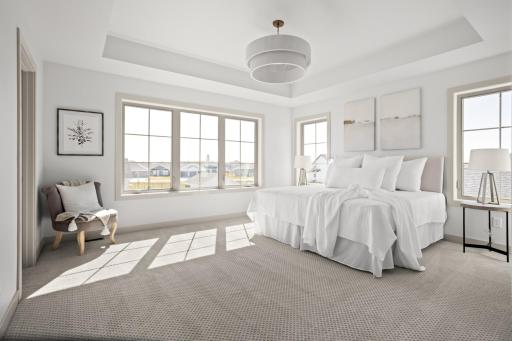 Primary Bedroom with Tray Ceiling