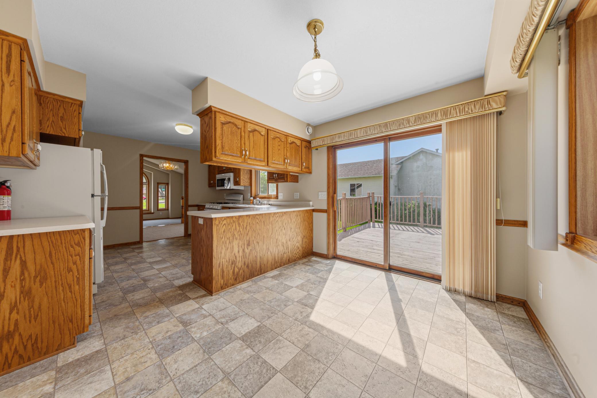 Informal dining area, door to deck