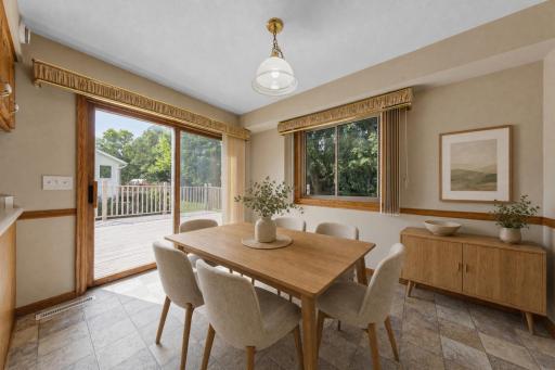 Informal dining room, virtually staged