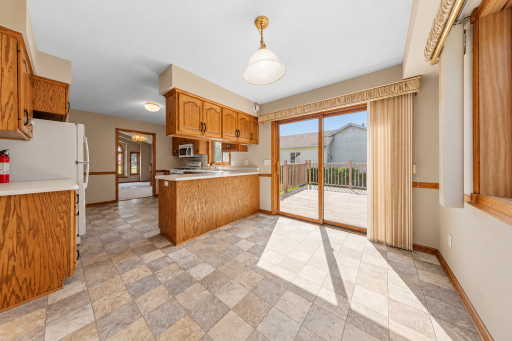 Informal dining area, door to deck