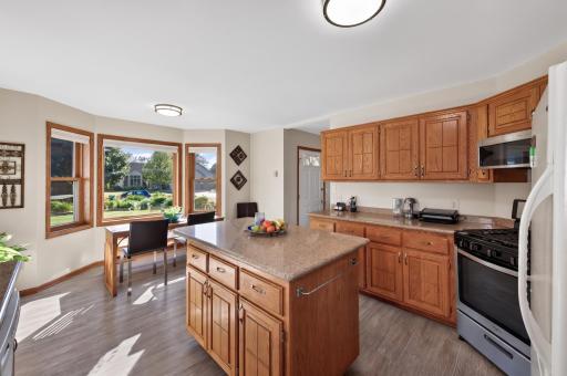 Kitchen View with Large Window Facing the Front of the Home