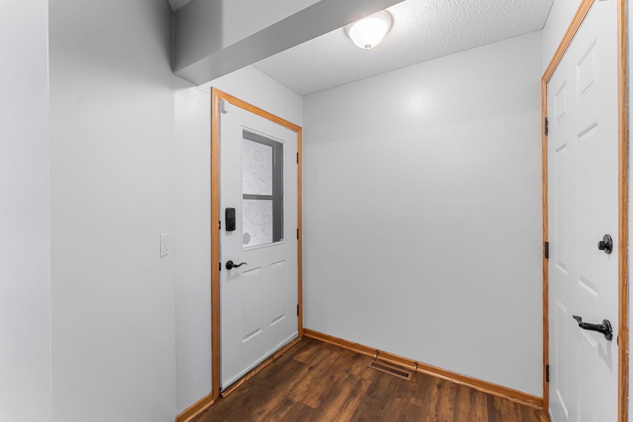 Also on the main level are excellent storage options, including a walk-in entry closet with built-ins.