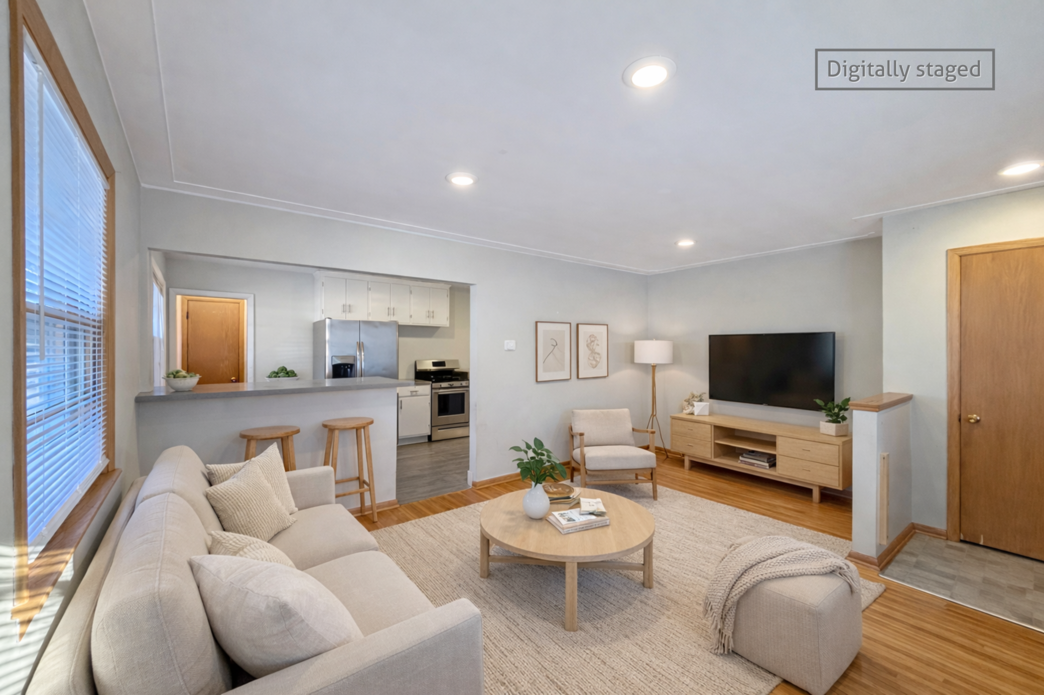 5711 Unit - Digitally staged to show the potential of the space to feel like home.
