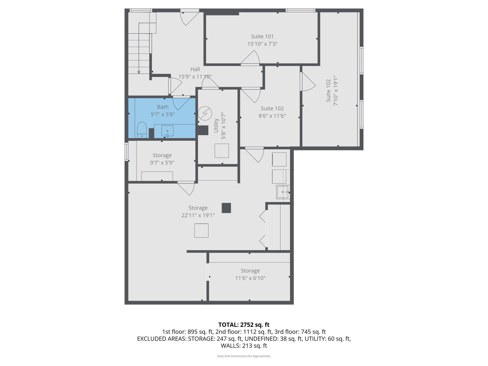 Lower level floor plan