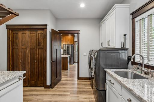 Amazing combined mud room and laundry!