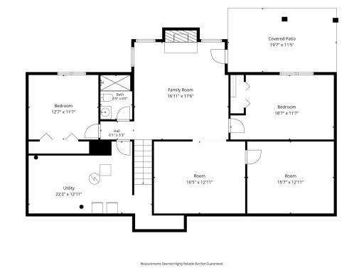 Lower level with dimensions