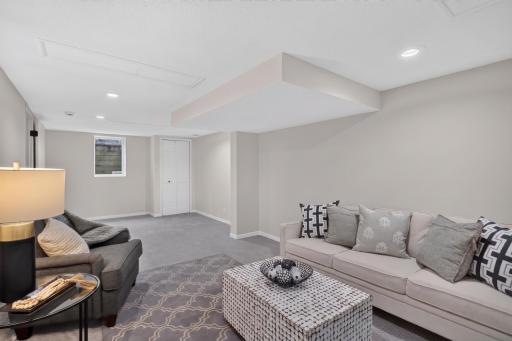Lower level: family room