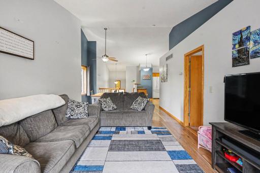 Great space for entertaining with vaulted ceilings