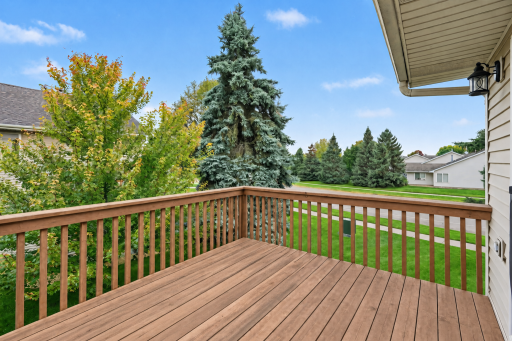 Deck virtually stained, will be stained prior to closing