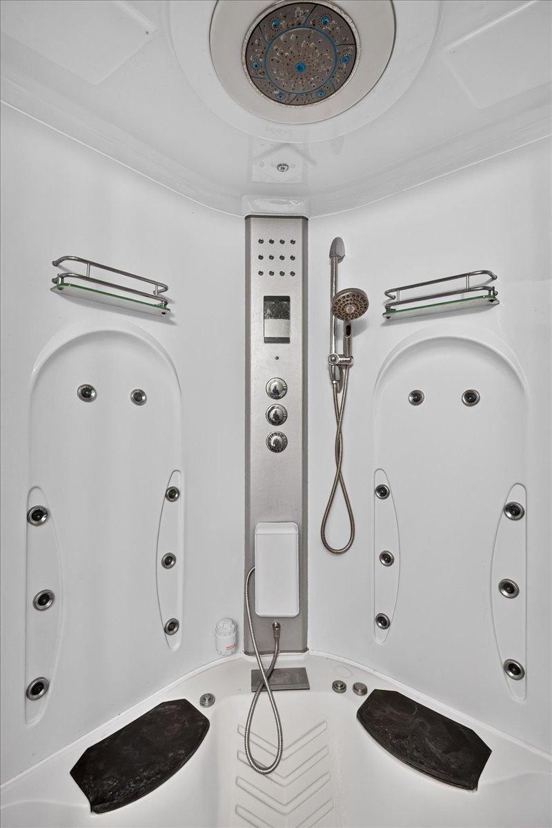 Waterfall shower head, 16 spa jets and more!