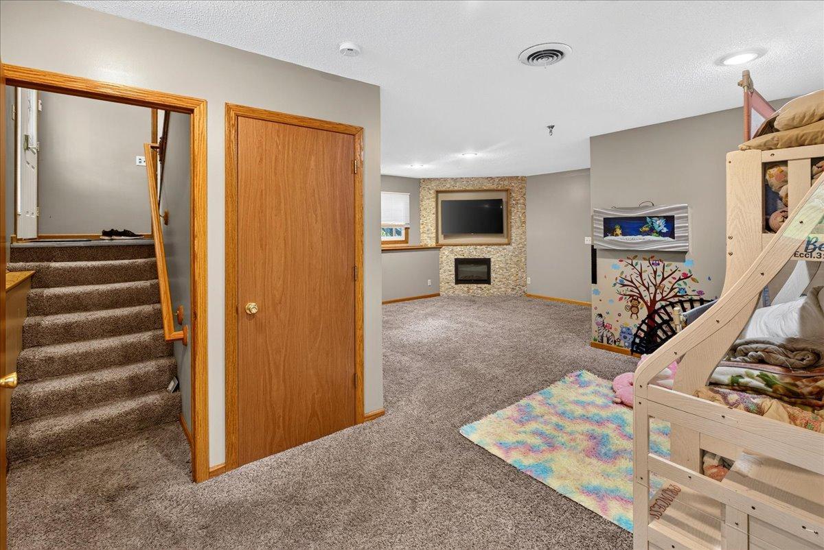 Spacious lower level Family Room