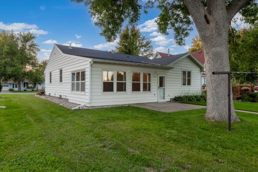 Cement patio area perfect for a grill