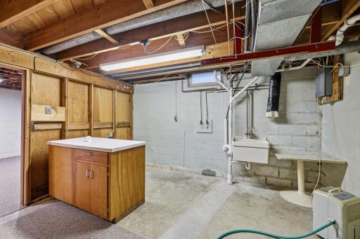 Previous laundry area - washer and dryer could be moved back down
