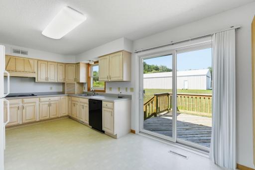 Kitchen with deck access
