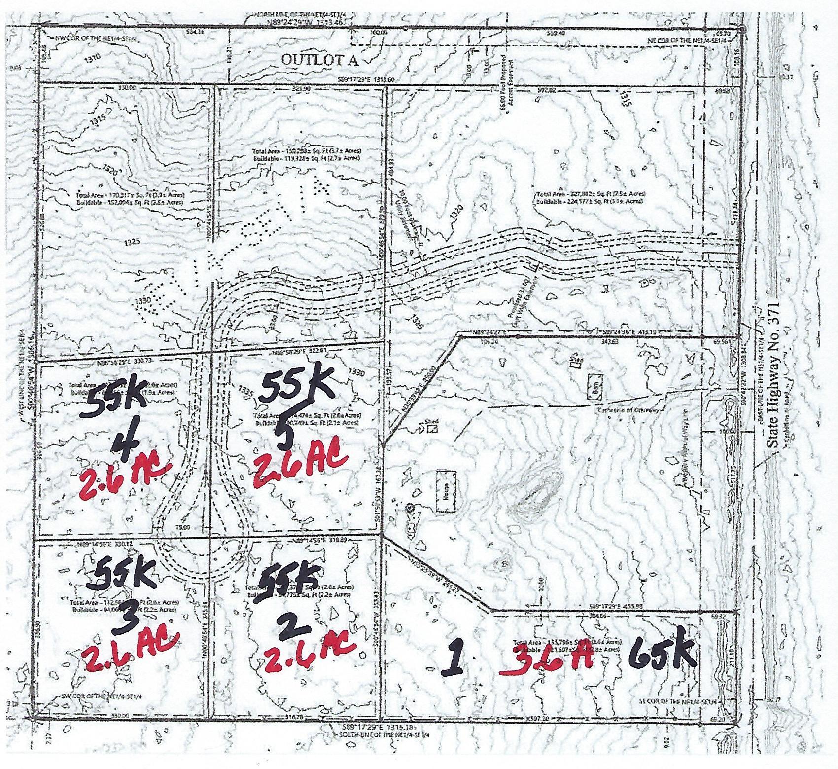 Lot price, sizes