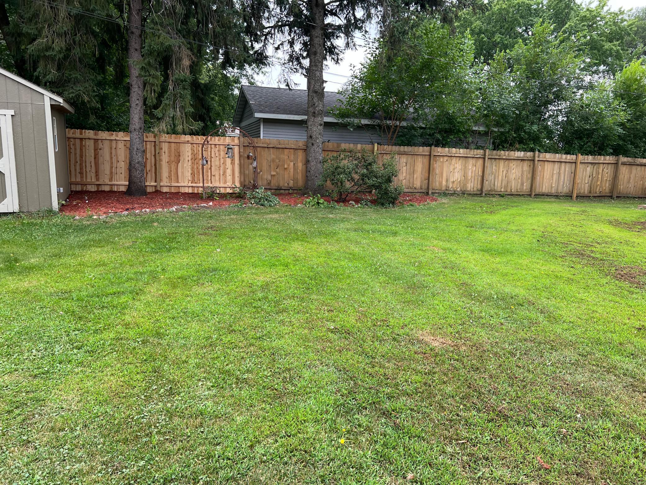 Huge Back Yard with Privacy Fence
