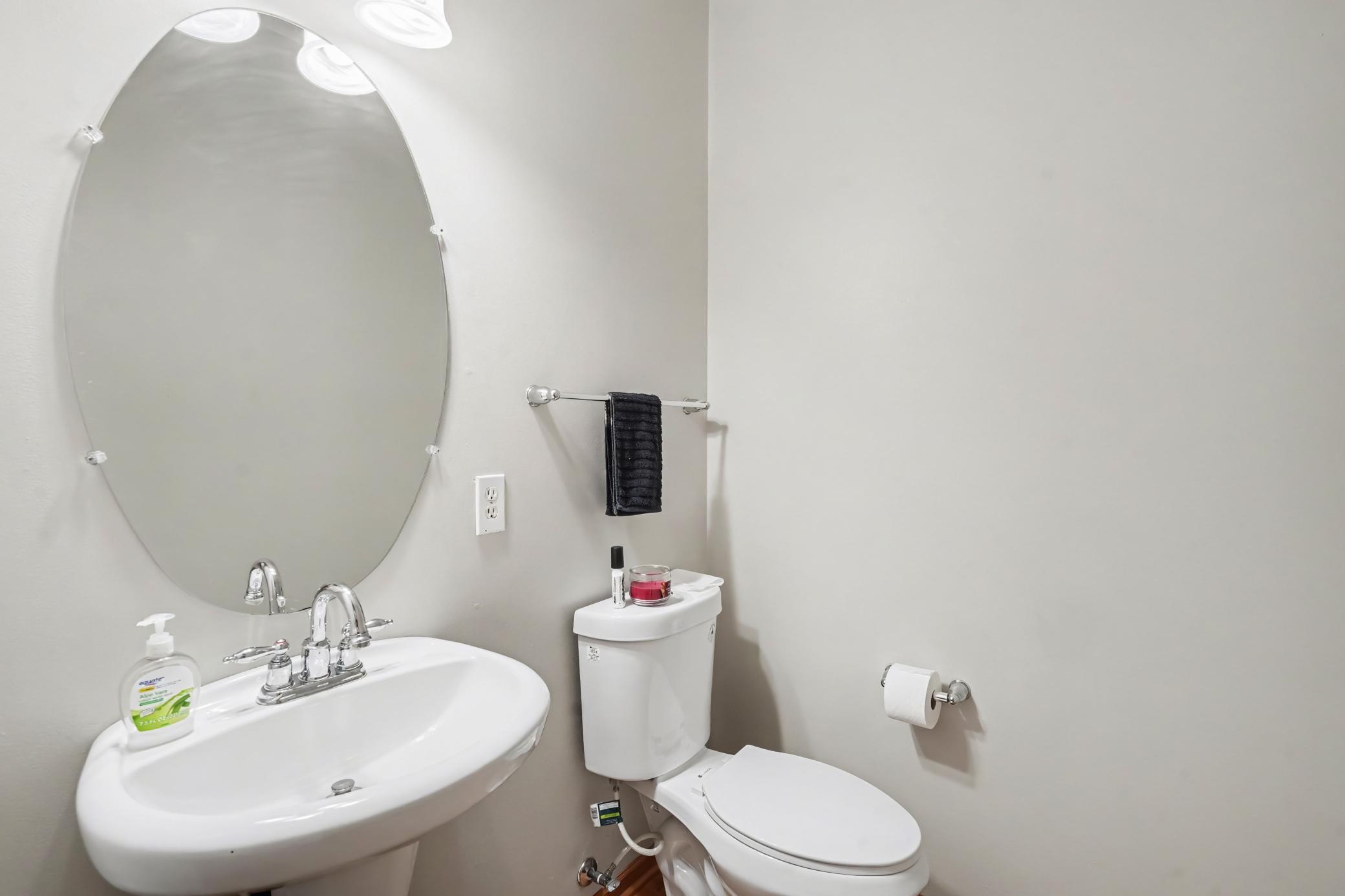 Main floor half bathroom