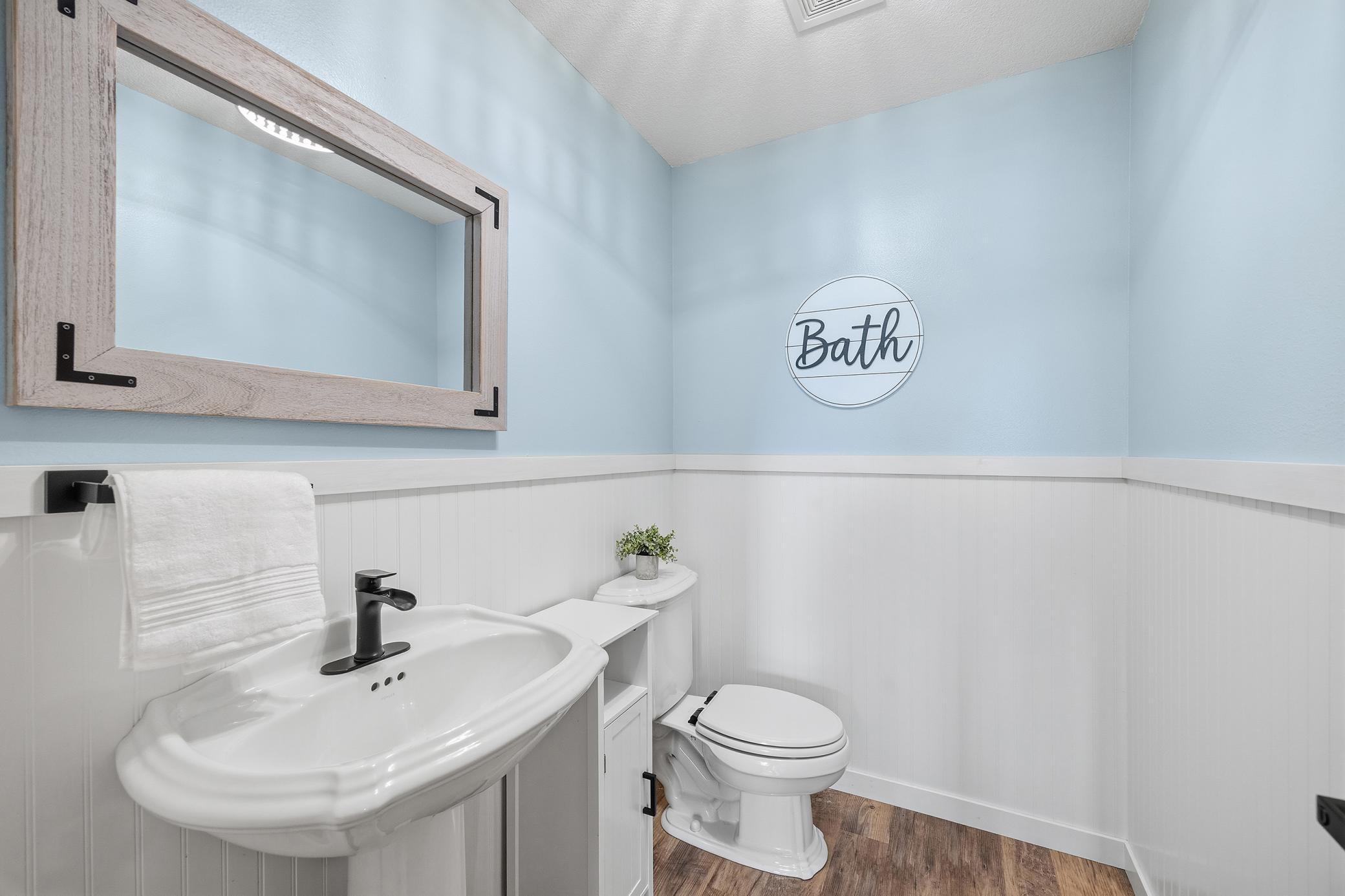 Main level powder bath