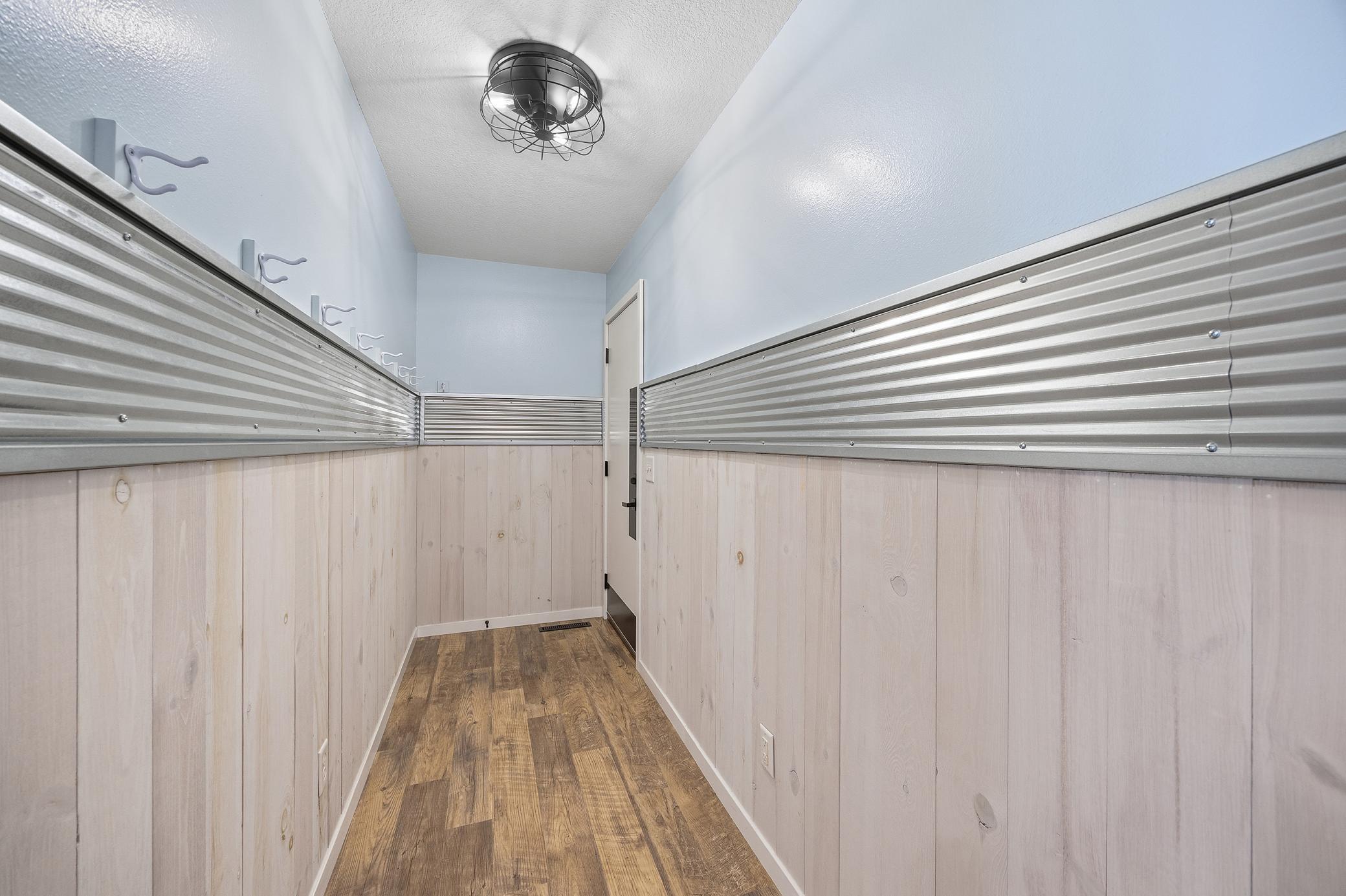 Open and functional mud room
