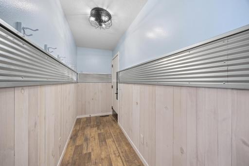 Open and functional mud room