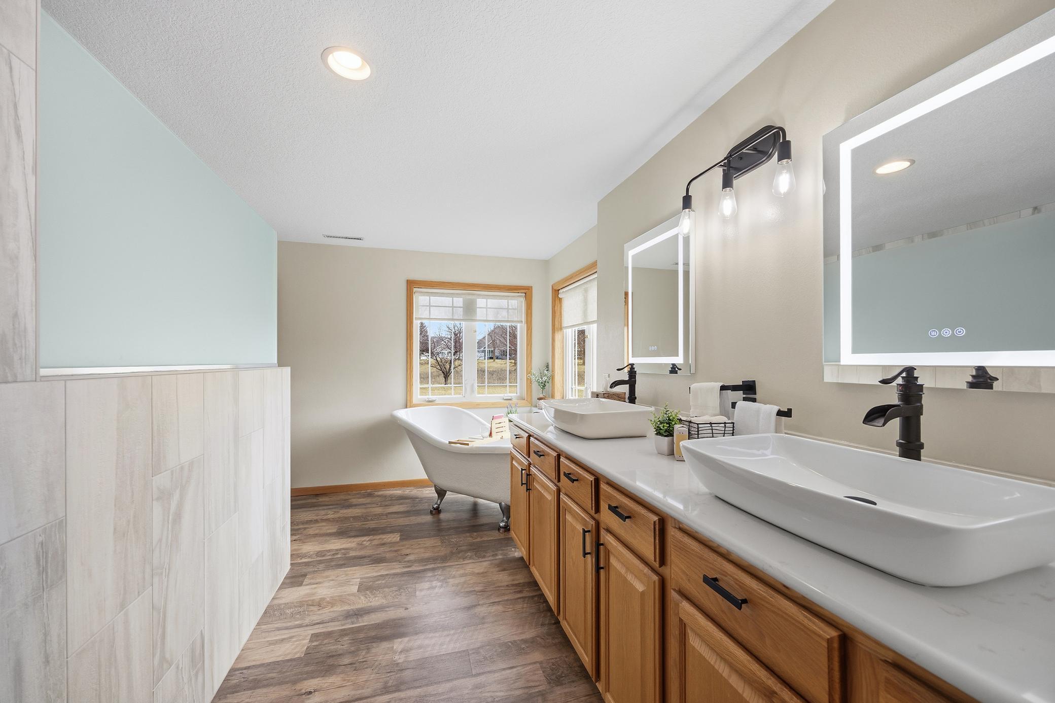 Amble countertop space and storage