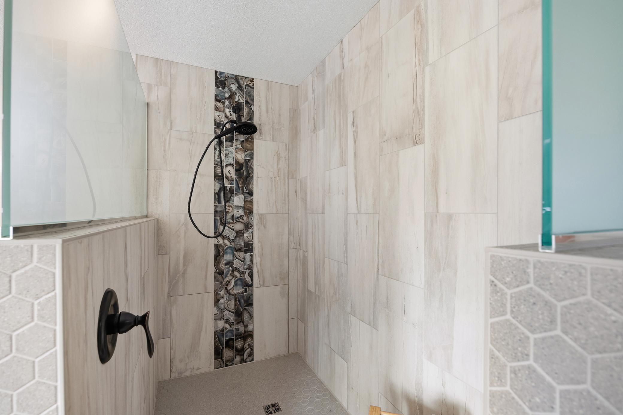Large custom walk-in shower