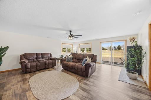 Bright and open family room with space to entertain