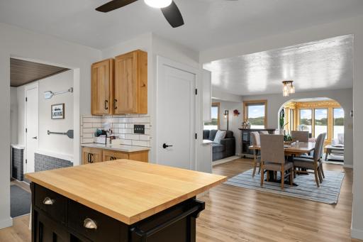 Open-concept main floor designed to capture lake views throughout the living spaces.