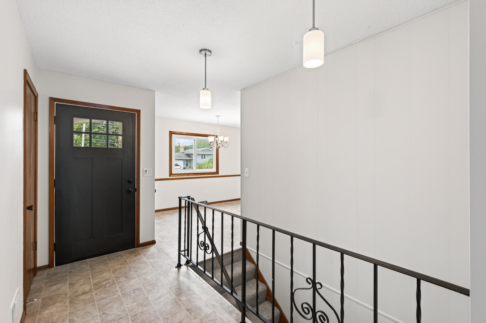 Entry foyer with bright design