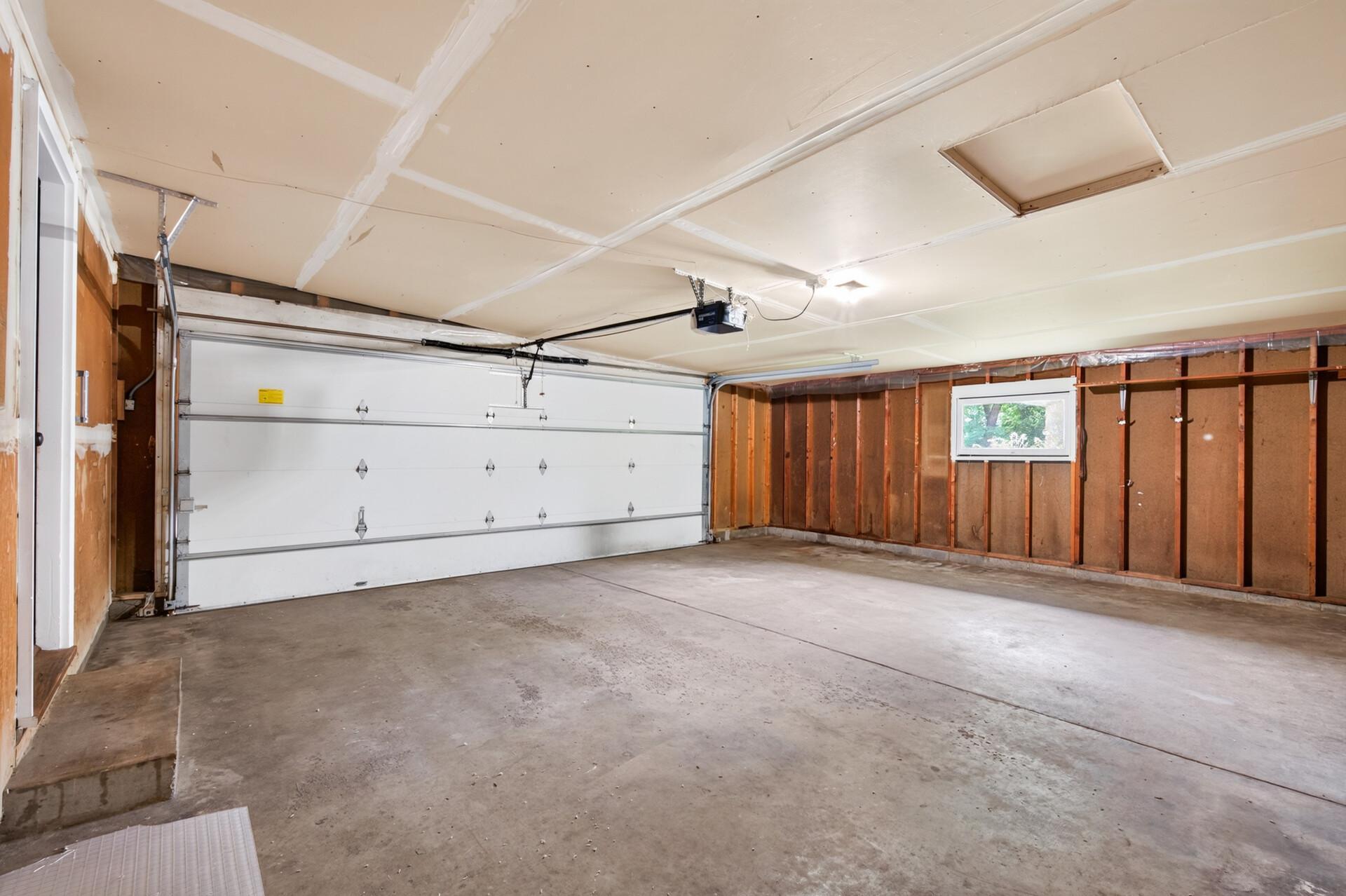 Attached 2 car garage with abundant storage.