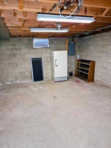 Storage room underneath main level family room.