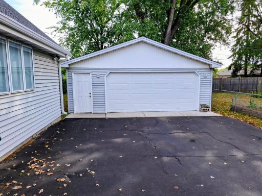 Oversize 2 car garage.