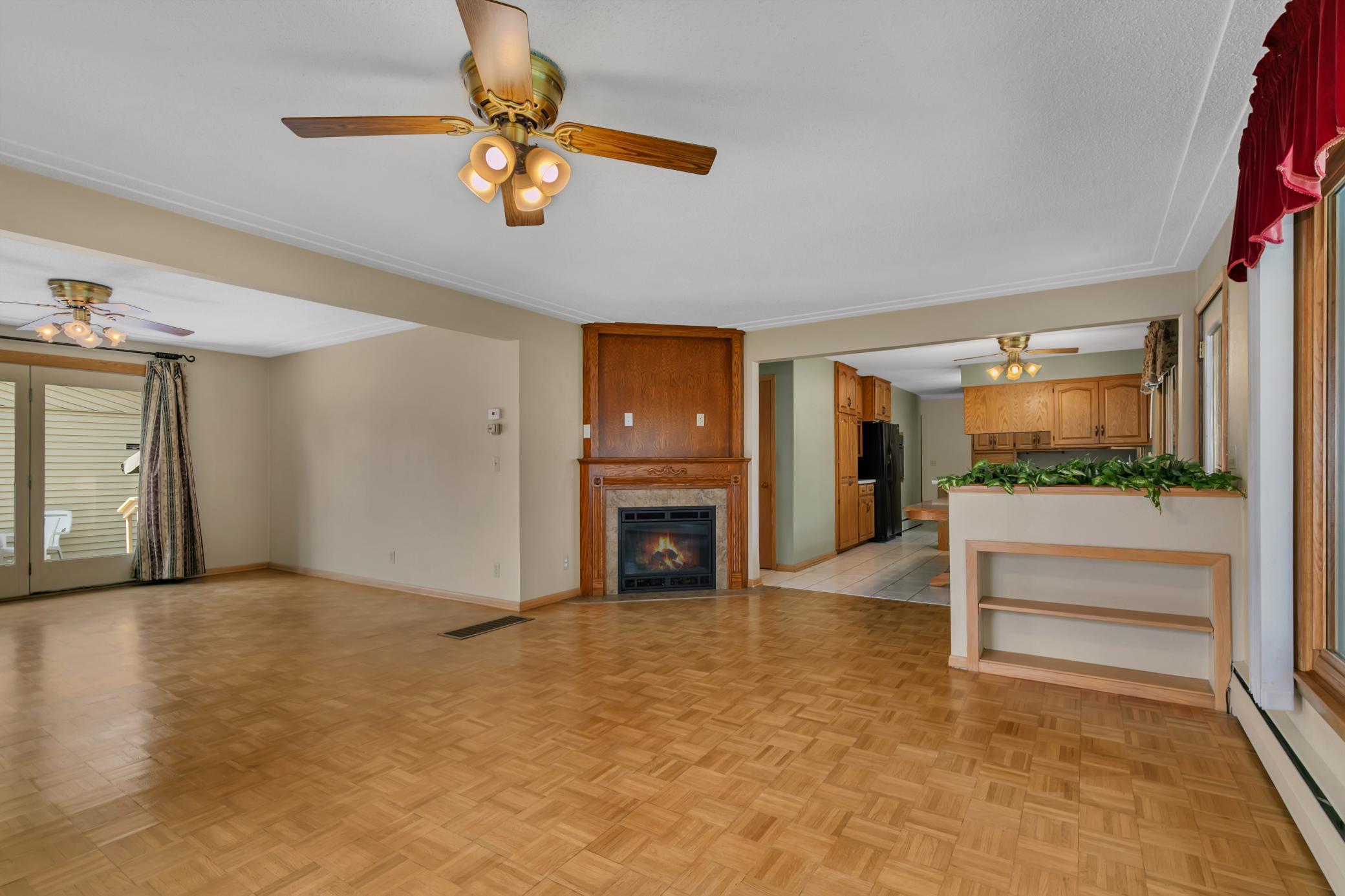 A separate Trane thermostat in the living room operates the central air conditioning.
