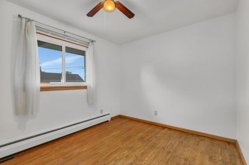 Hereâs another view of the third bedroom.