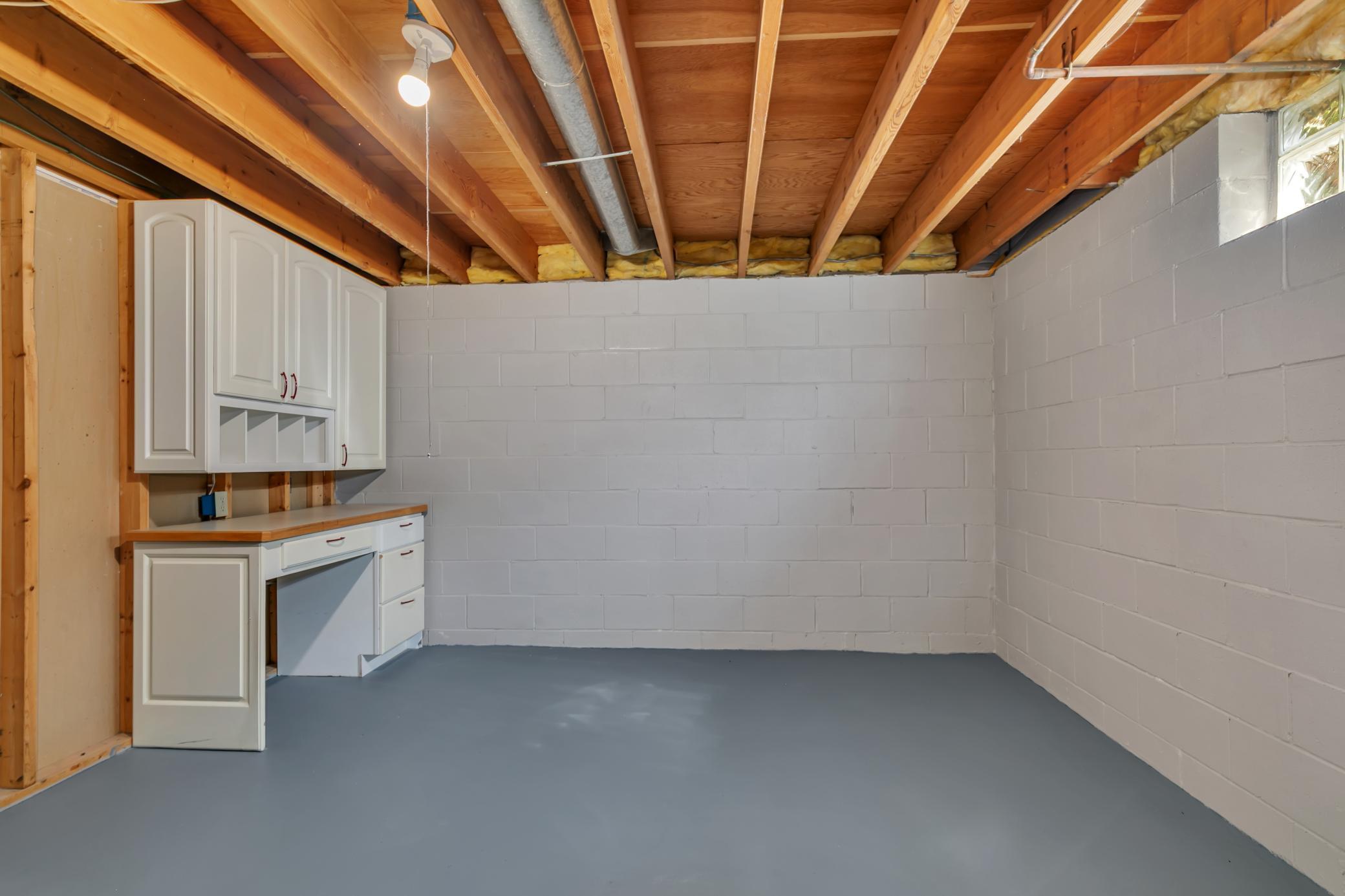 Unfinished bonus room that offers exciting future potential; with the addition of an egress window, it could provide space for a possible sixth bedroom.