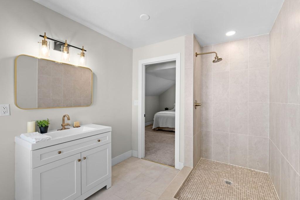 Glass Shower Wall To Be Installed Prior To Closing