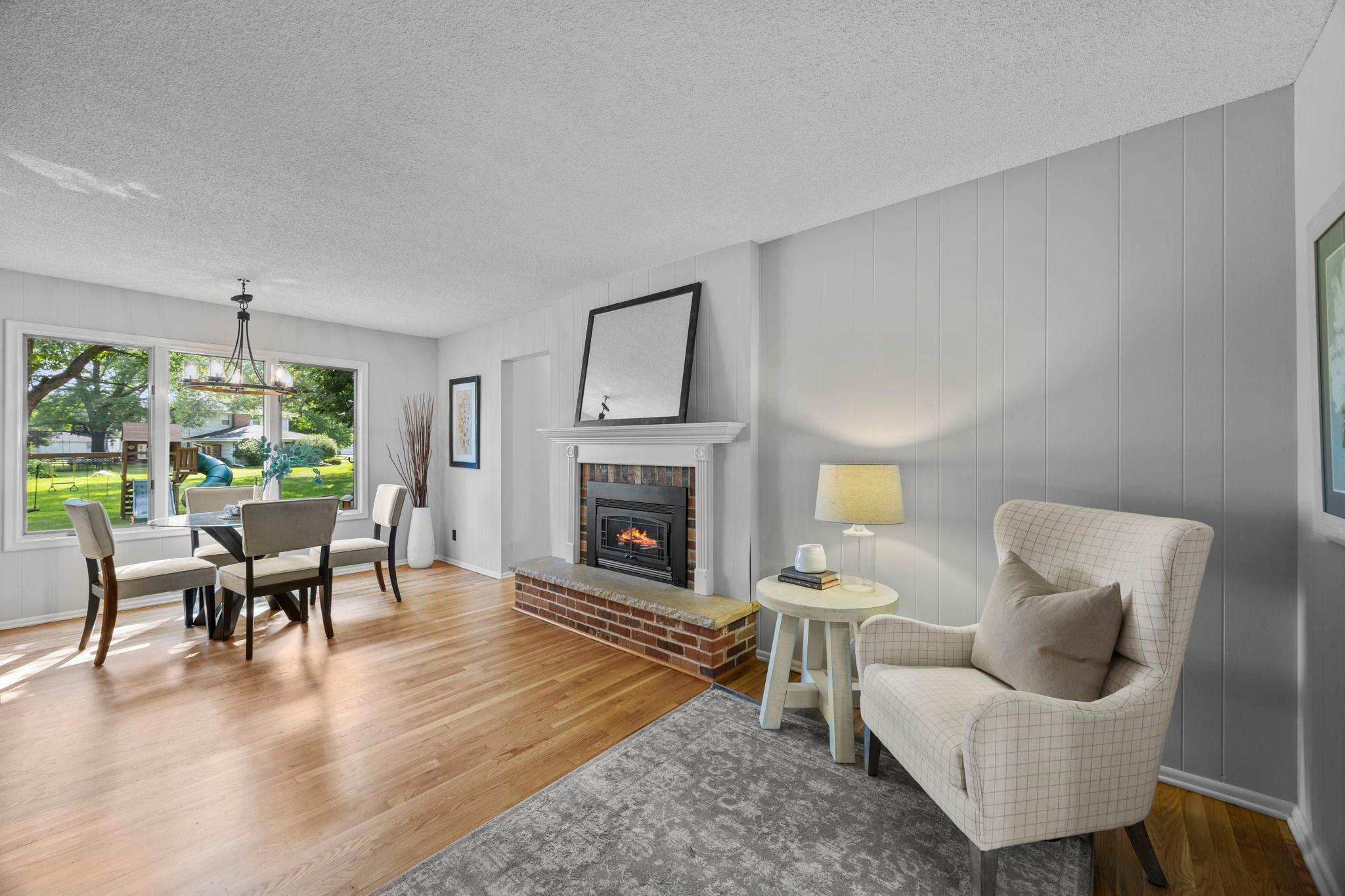 The main-level family room offers another inviting place to settle in.