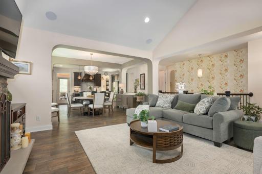 Surround sound runs through this area of the home.