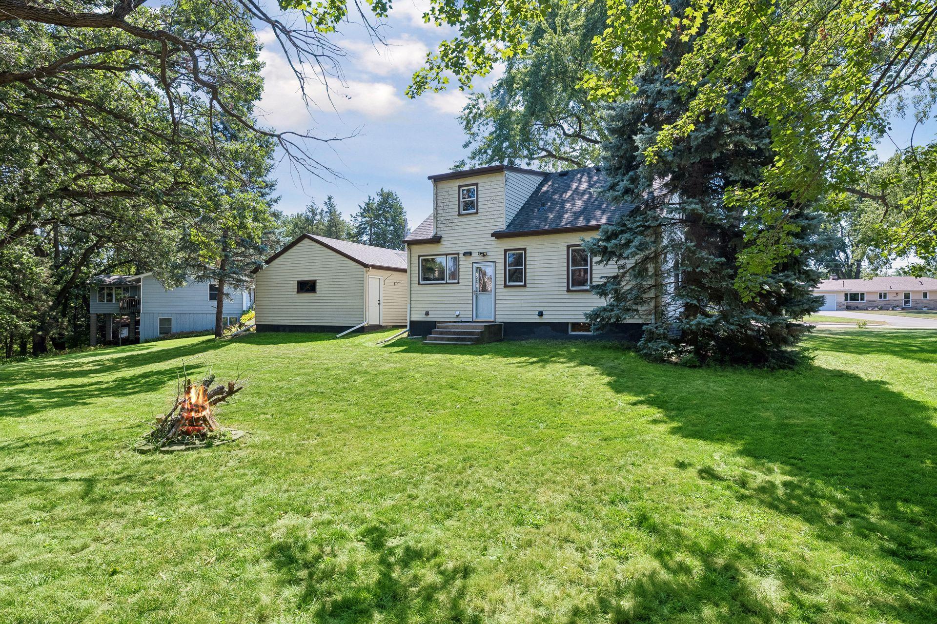 Spacious backyard.