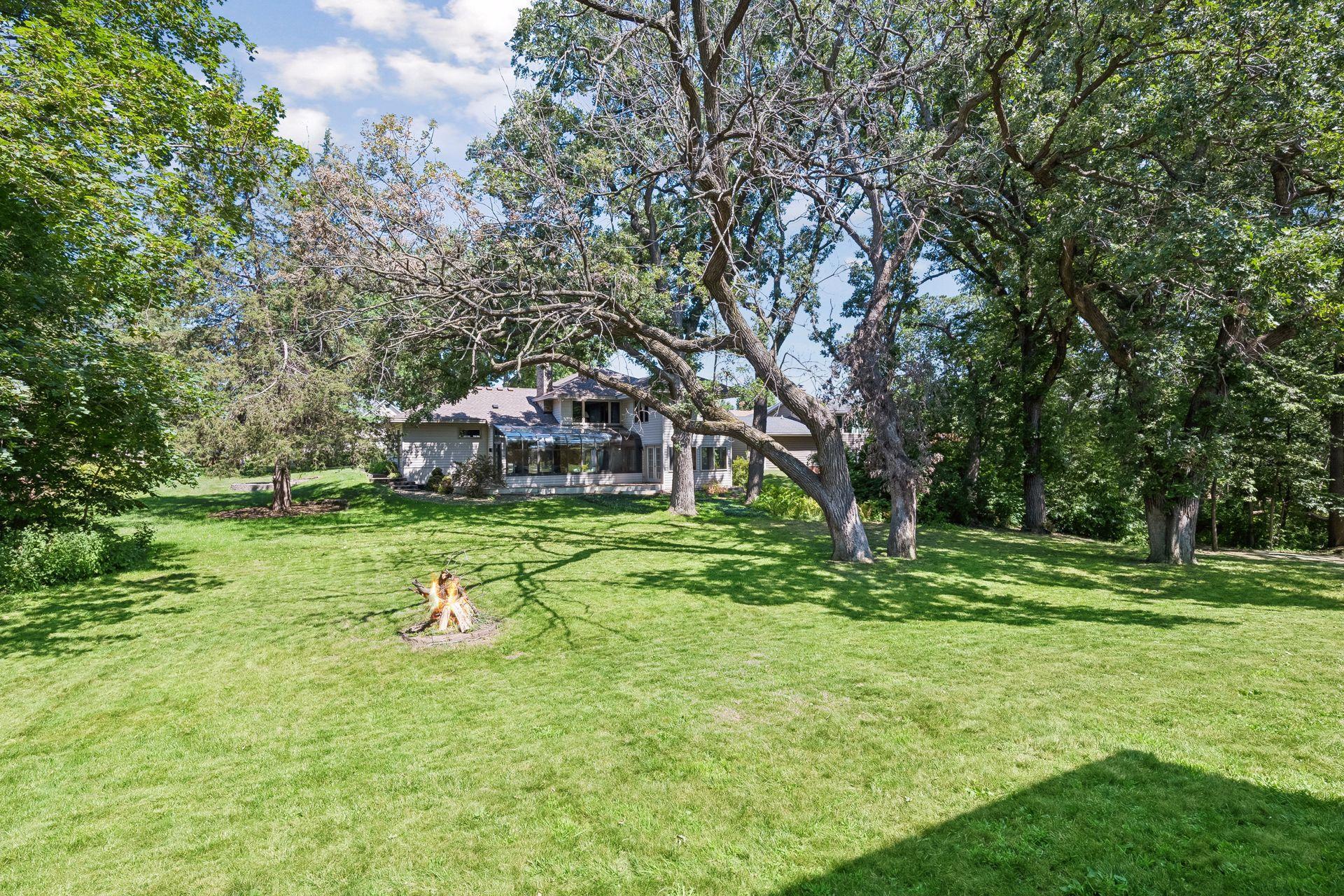 Spacious backyard.
