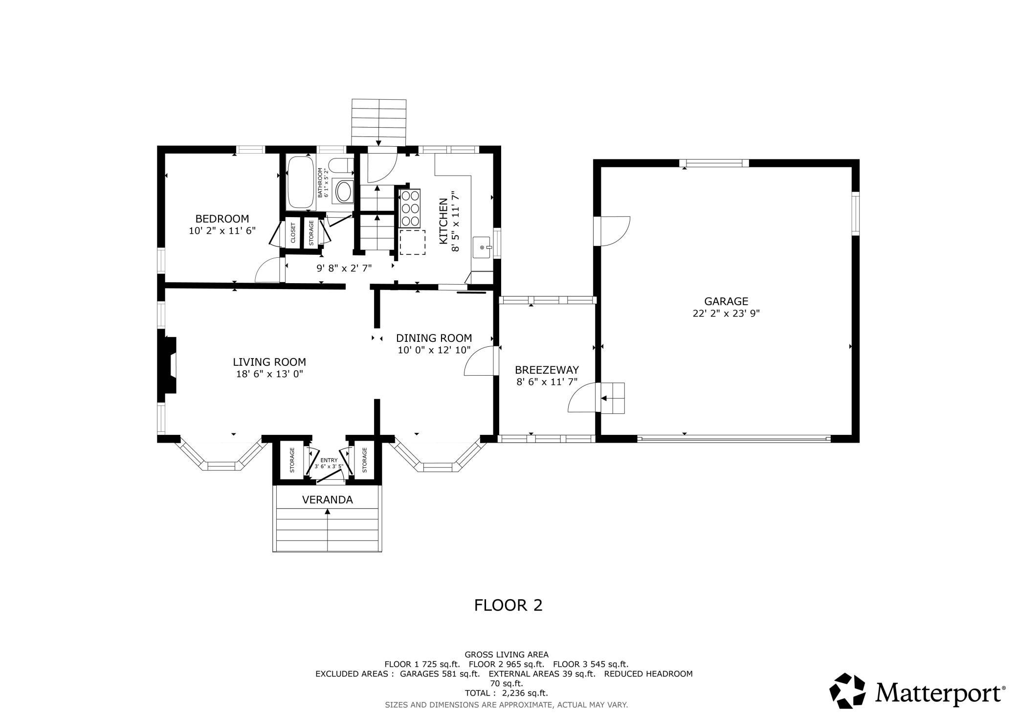 Main Level Floor Plan.
