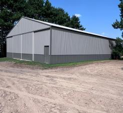 50 x 70 building with a dirt floor. So many possibilities! Horse barn, storage, it's here just waiting for your ideas.