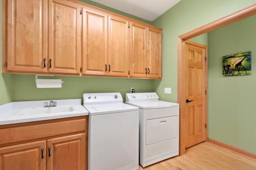 Main level laundry/mudroom with sink