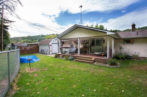 Relax outdoors with covered porch.
