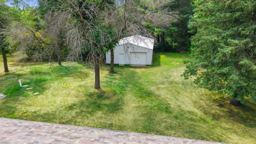 Aerial of pole barn.