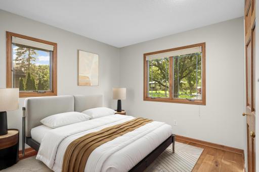Virtually staged second bedroom.