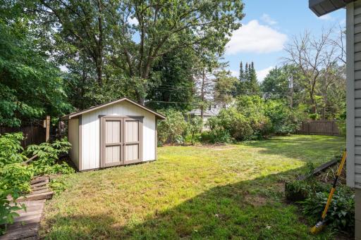 Bonus backyard shed will stay.