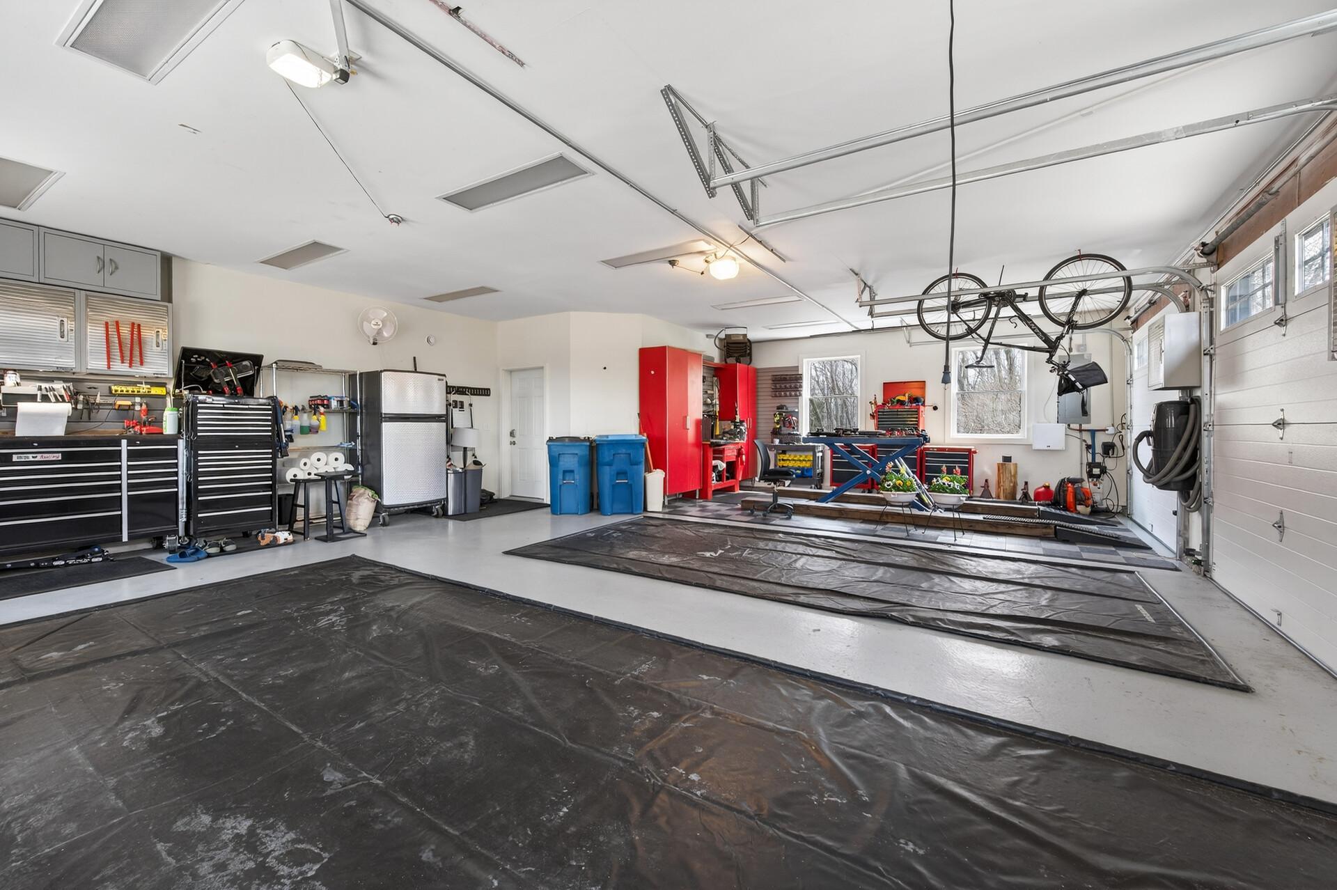 Spacious garage with EV charger!